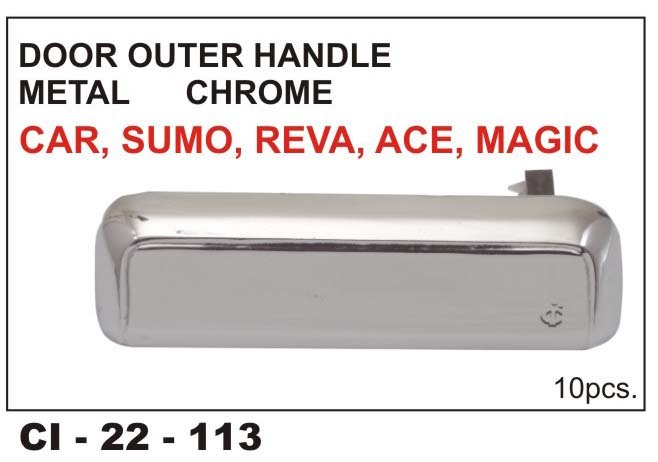 OUTER HANDLE CAR, SUMO, ACE METAL CHROME 
