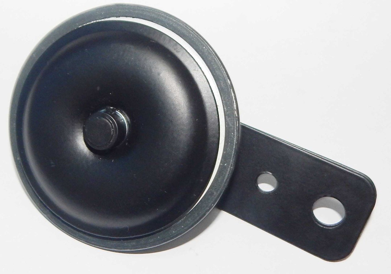 12 VOLT HORN FOR BIKES, SCOOTY, E-RIKSHAW,  D-74 MM, BLACK 