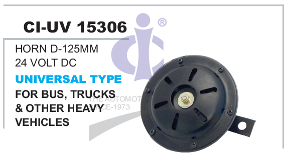 HORN D-125MM 24 VOLT DC UNIVERSAL TYPE FOR BUS, TRUCKS & OTHER HEAVY VEHICLES