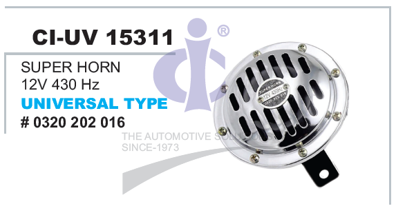 SUPER HORN 125MM 12V/430 HZ UNIVERSAL TYPE