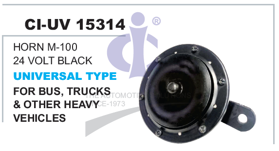 HORN M 100  24V BLACK UNIVERSAL TYPE
