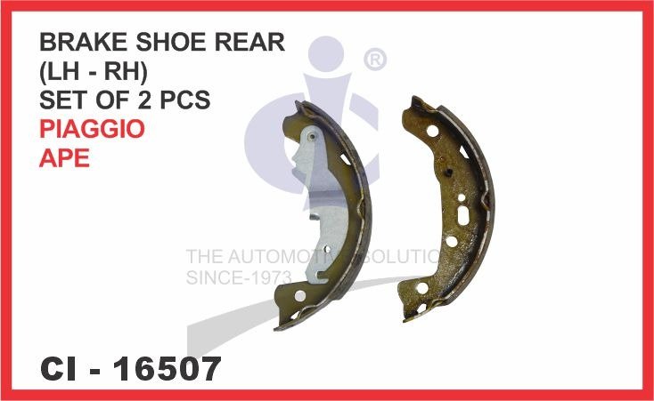 REAR BRAKE SHOE PIAGGIO APE ( LH -RH SET OF 2 PCS) CI-16514