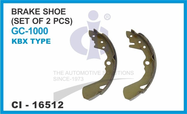 BRAKE SHOE REAR KBX TYPE GC-1000 
