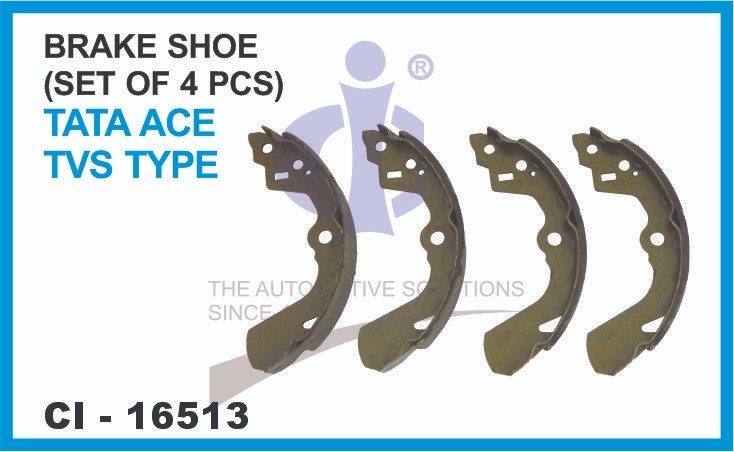 BRAKE SHOE REAR TVS TYPE LH/RH ( SET OF 4 PCS ) TATA ACE 