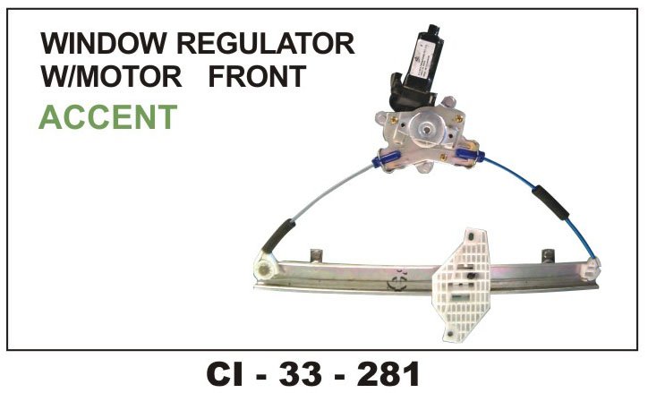 WINDOW REGULATOR ASSY ACCENT  W/MOTOR  FRONT
