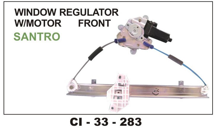 WINDOW REGULATOR ASSY SANTRO W/MOTOR FRONT
