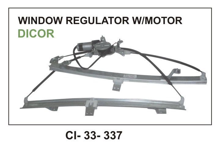 WINDOW REGULATOR ASSY SAFARI DICOR W/MOTOR FRONT (TATAPASSENGER)