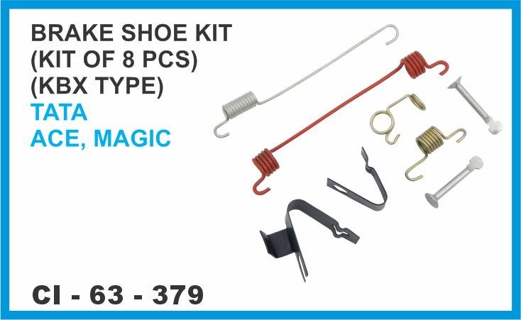 BRAKE SHOE KIT (KBX TYPE) (KIT OF 8 PCS) TATA ACE, MAGIC