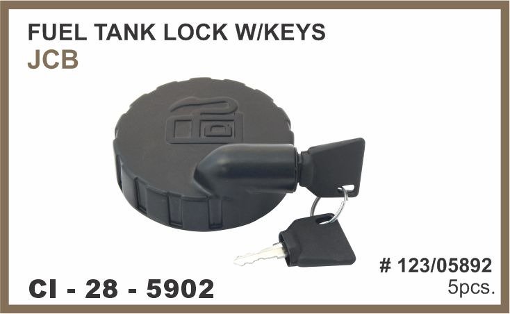 FUEL TANK LOCK W/KEY JCB ( DIESEL TANK CAP BIG)