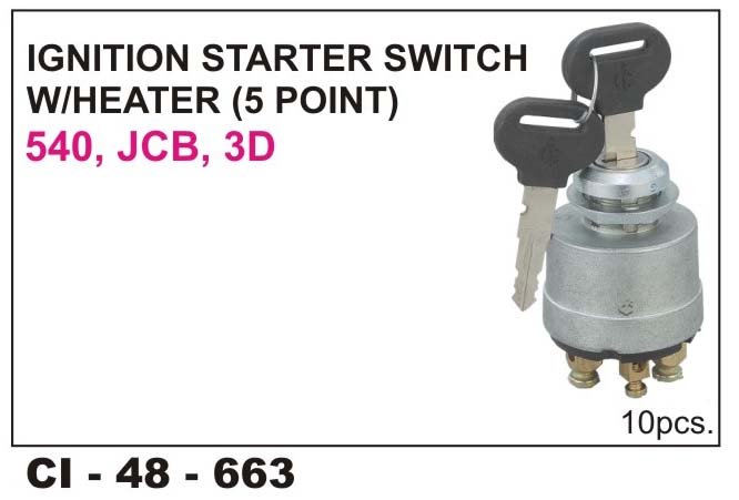 IGINITION SWITCH ( 5 POINT)  MM540, JCB 3DX
