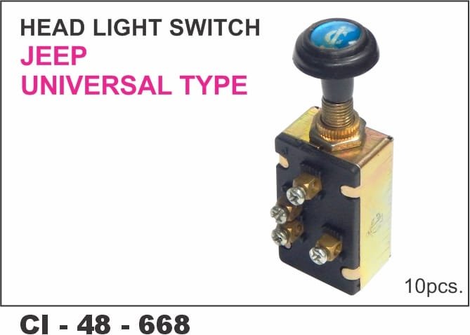 HEAD LIGHT SWITCH JEEP. UNIVERSAL TYPE 