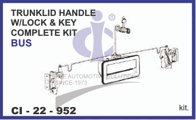 TRUNKLID HANDLE W/LOCK & KEY COMP. KIT BUS