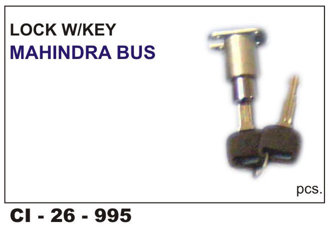 PUSH LOCK W/KEYS MAHINDRA BUS