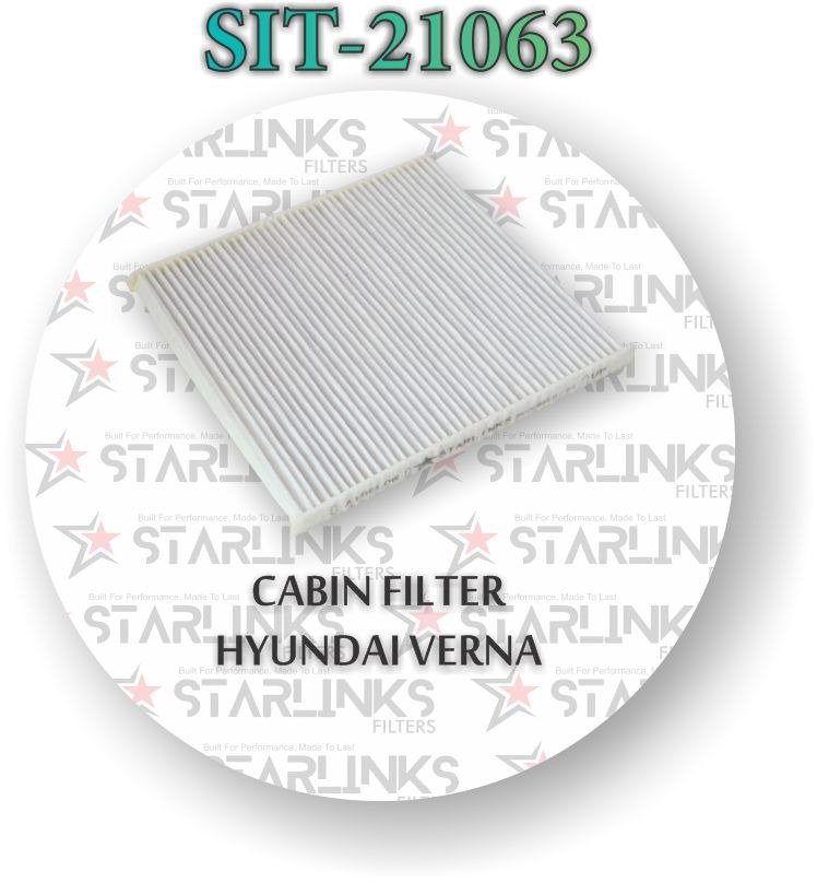 CABIN FILTER SUITABLE FOR HYUNDAI VERNA FLUIDIC