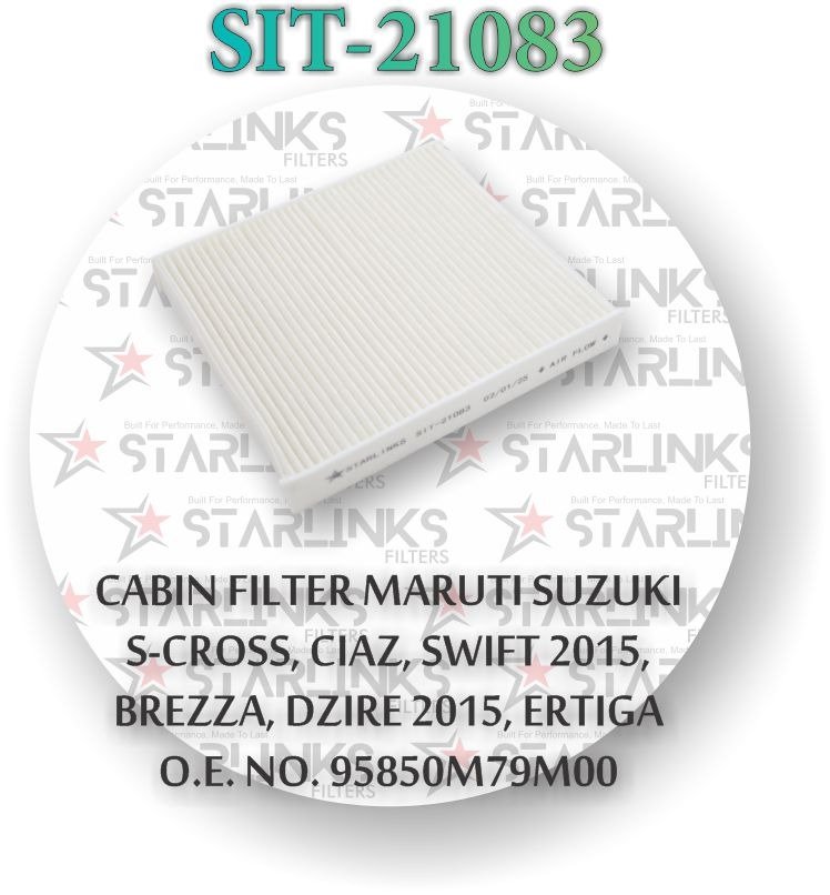 CABIN FILTER MARUTI SUZUKI S-CROSS CIAZ,SWIFT 2015,BREZZA,DZIRE 2015,ERTIGA