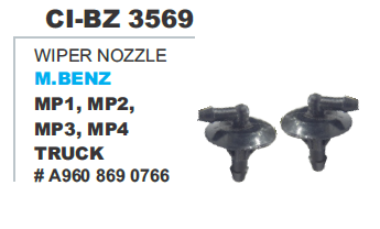 WIPER NOZZLE M.BENZ MP 1,MP 2,MP 3,MP 4 TRUCK